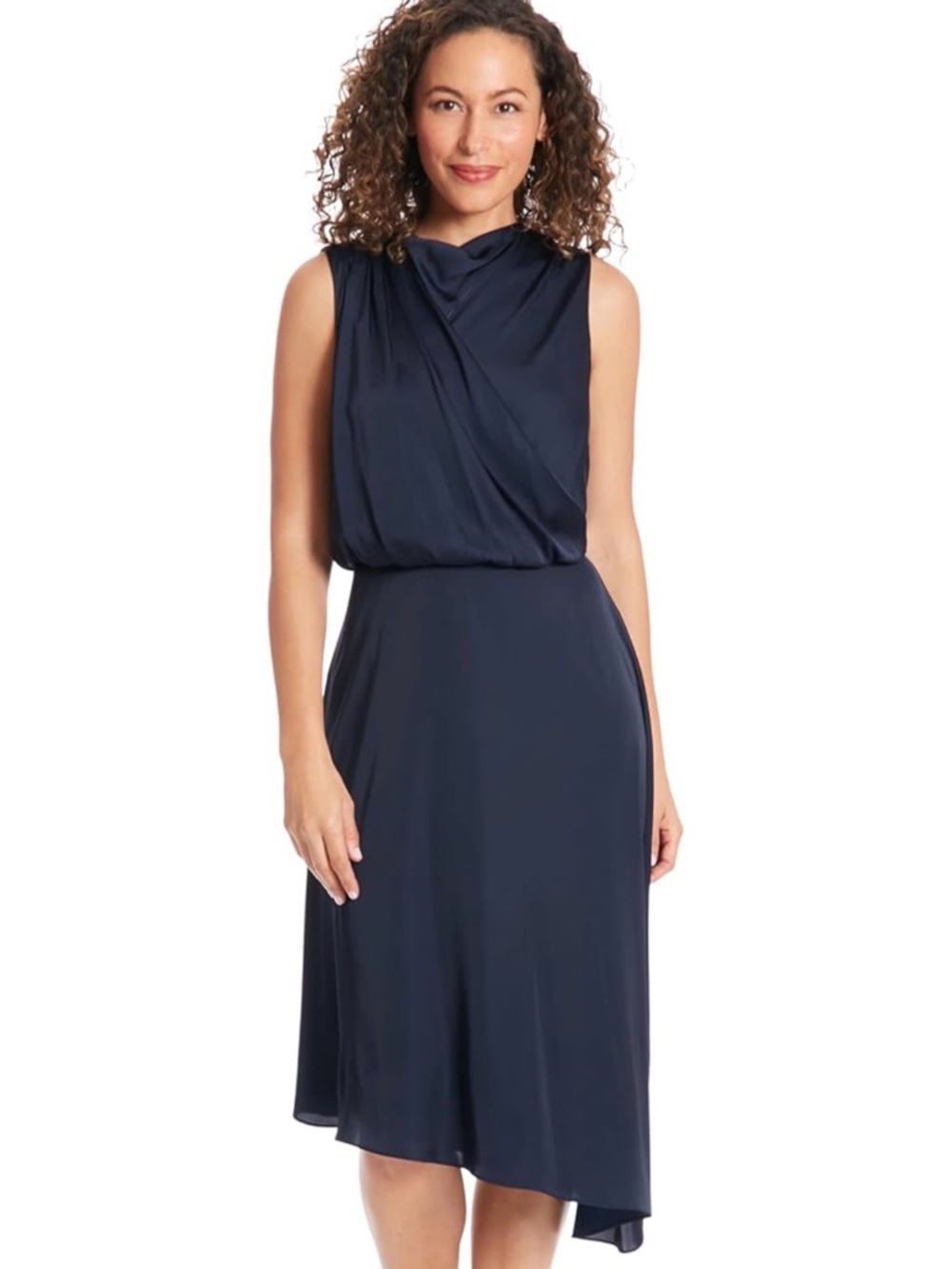 London Times Draped Front Sheath Dress - Picture 2 of 10